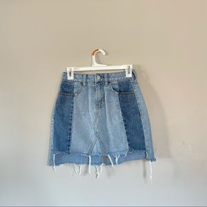 Hi-Lo Denim Skirt